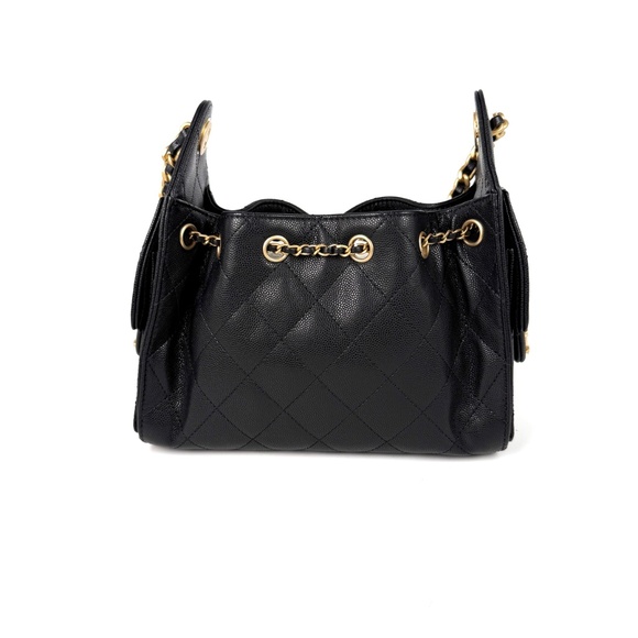 Sold on fashionreloved.com CHANEL 25 Mini Black Quilted Caviar Leather Bag - Picture 5 of 12